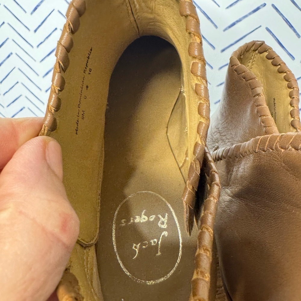 Jack Rogers Sadie leather Ankle Booties Boho Camel Brown Tan size 8 - Picture 10 of 12